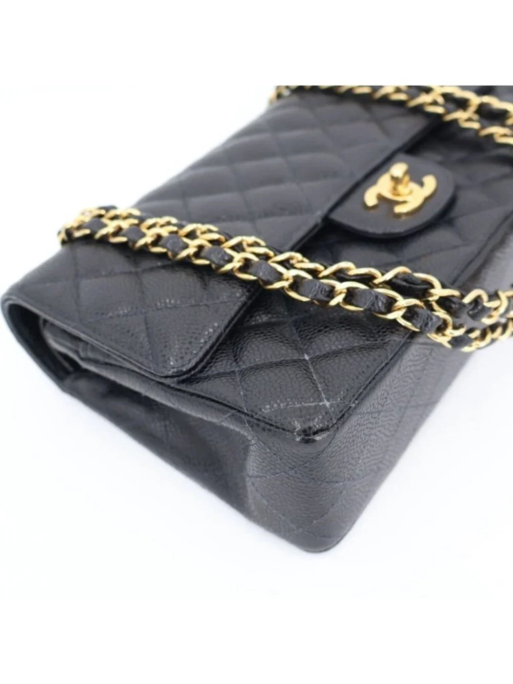 Chanel Quilted Caviar Leather Shoulder Bag